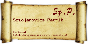 Sztojanovics Patrik névjegykártya